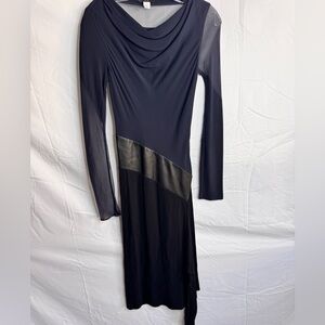 DVF Collaboration Barneys New York CO-OP Navy Asymmetrical Dress